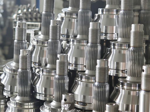 Standard series ball cage coupling, metal finish, industrial design, clean background